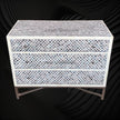 Grey Colored Bone Inlay 3 Drawer Dresser 2