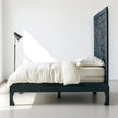 Hand-carved Lombok Bed Natural Blue | Wood Carved Bed Natural Frame Blue