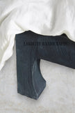 Hand-carved Low Lombok Bed Natural Blue | Wood Carved Bed Natural Frame Blue