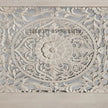 Hand-carved Low Lombok Bed Natural Grey | Wood Carved Bed Natural Frame Grey