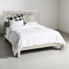 Hand-carved Low Lombok Bed Natural Grey | Wood Carved Bed Natural Frame Grey