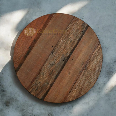 Hand-carved Semisfera Reclaimed Wood Coffee Table