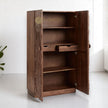 Hand-carved Wood Flowers 2 Doors Armoire | Hand-carved Wood Flowers 2 Doors Wardrobe
