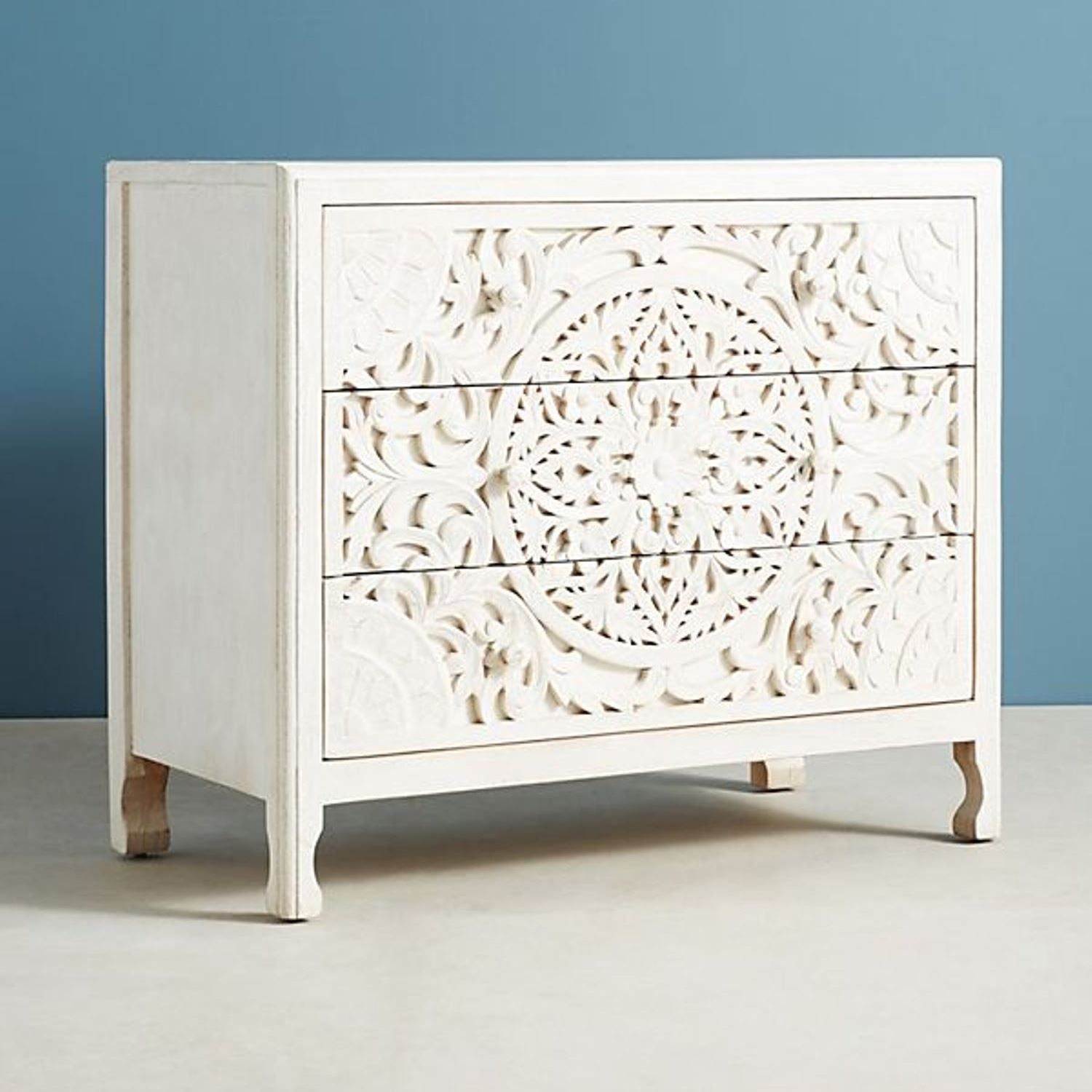 3 drawer dresser white Hand-carved Lombok 3 Drawers Dresser Table White – Lakecity Handicrafts
