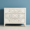 Luxury Handcarved Lombok 3 Drawer Dresser White 1