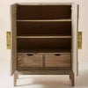 Handcarved Samuel Cabinet Washed Grey 3