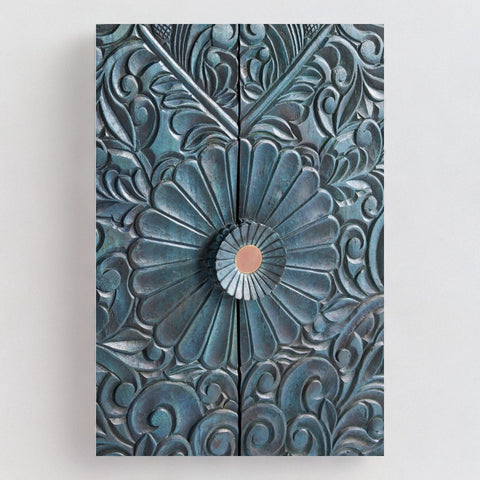 Handcarved Gulliver Armoire Indigo