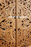 Hand-carved Lombok 2 Door Armoire Natural Brown | Hand-carved Lombok 2 Door Wardrobe Brown