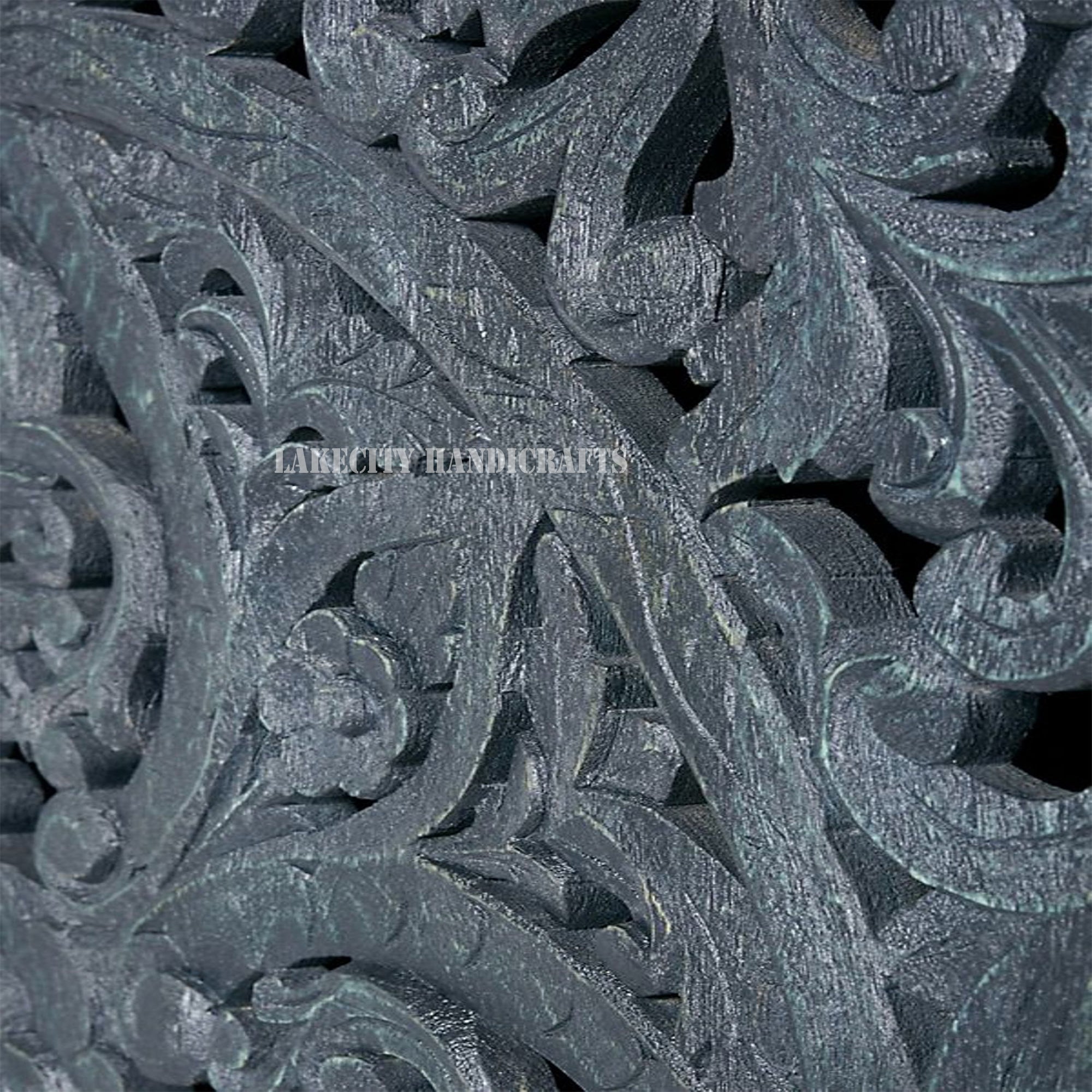 Hand-carved Lombok 2 Door Armoire Indigo Blue | Hand-carved Lombok 2 Door Wardrobe Indigo Blue