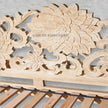 Hand-carved Lotus Design Day-bad Natural Brown