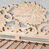 Hand-carved Lotus Design Day-bad Natural Brown