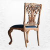 Handcarved Menagerie Woodpecker Dining Chair Brown Set of 2 5