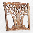 Handcarved Menagerie Woodpecker Dining Chair Brown Set of 2 2