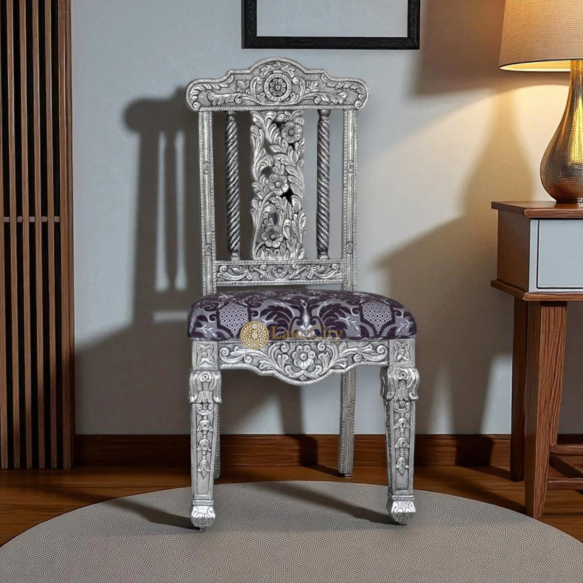 Silver Springstone Chair Antique Handcrafted Royal Silver Chair - King’s Seat – Lakecity Handicrafts