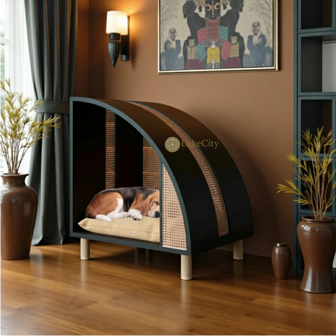 Handmade Premium Home Pets Sleeping Bed Black