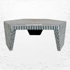 Hexagonal Stripe Bone Inlay Coffee Table Black 3