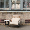 Honeycomb Brass Inlay White Marble Side Table 4