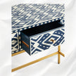 Ikat Bone Inlay Vanity Set Blue 3