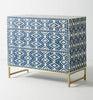 Ikat Bone Inlay 3 Drawer Dresser 2