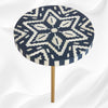 Ikat Bone Inlay End Table Navy Blue 1