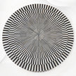 Illusion Round Bone Inlay Coffee Table Black 3