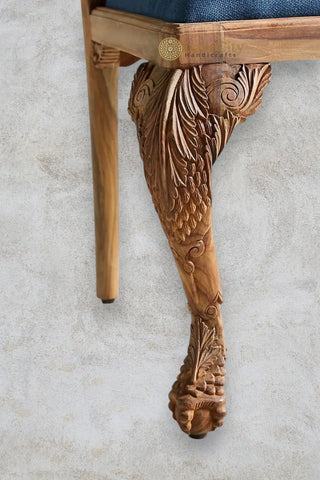 Handcarved Menagerie Owl Dining Chair Brown Set of 2