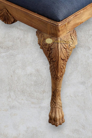 Handcarved Menagerie Rabbit Dining Chair Brown Set of 2