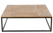 Iron Coffee Table With Hammered Brass Top 1