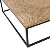 Iron Coffee Table With Hammered Brass Top 3