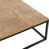 Iron Coffee Table With Hammered Brass Top 4