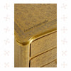 Jaden Antique Brass Embossed 3 Drawer Bedside 3