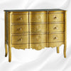 Jaden Antique Brass Embossed 3 Drawer Chest 2