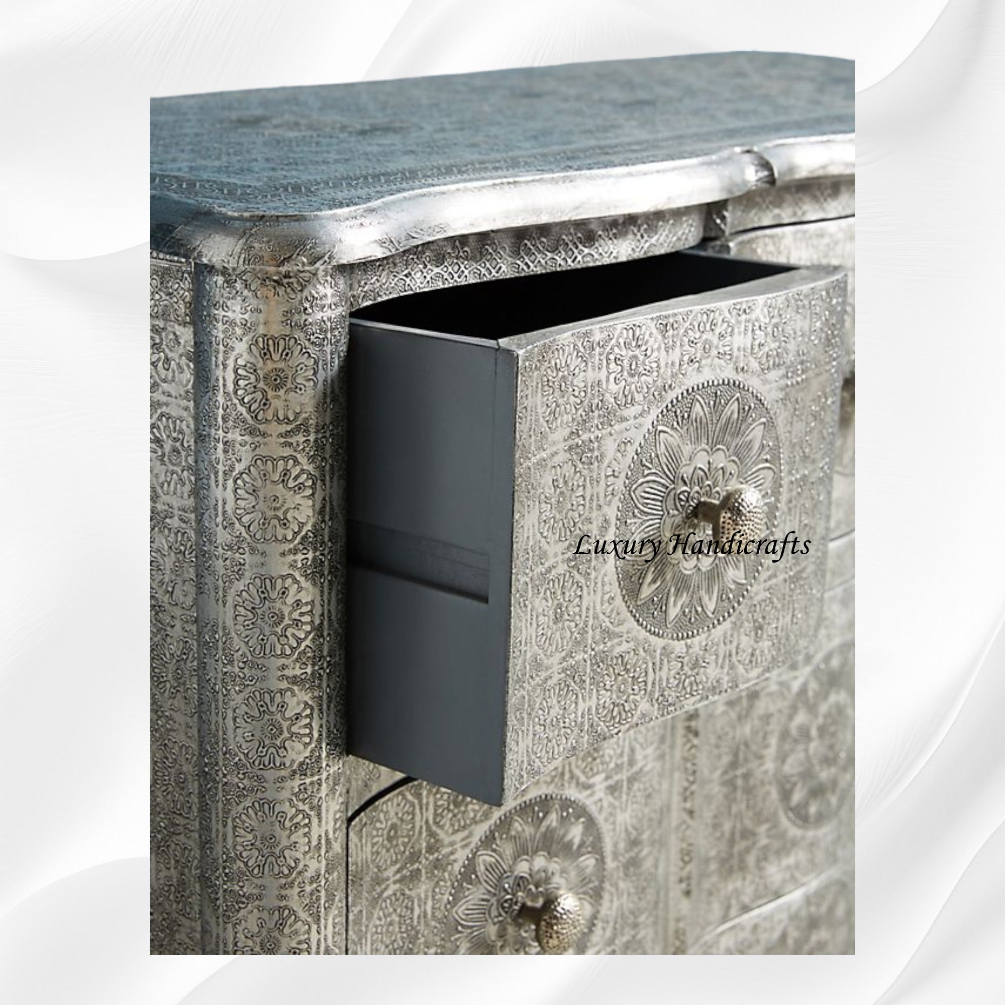 embossed metal dresser Cost Plus World Market Kiran Embossed Dresser
