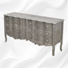 Jaden Antique Silver Metal Embossed 6 Drawer Chest 2