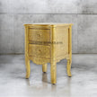 Jaden Antique Brass Embossed 2 Drawer Bedside