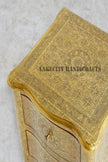 Jaden Antique Brass Embossed 2 Drawer Bedside