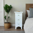 James MOP Inlay 3 Drawer Bedside White