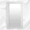 Kyra Bone Inlay Flower Floor Mirror White 1