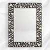 Kyra Bone Inlay Flower Wall Mirror Black 1