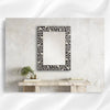 Kyra Bone Inlay Flower Wall Mirror Black