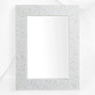 Kyra Bone Inlay Flower Wall Mirror White 1