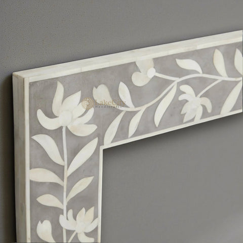 Kyra Bone Inlay Flower Wall Mirror Dusk