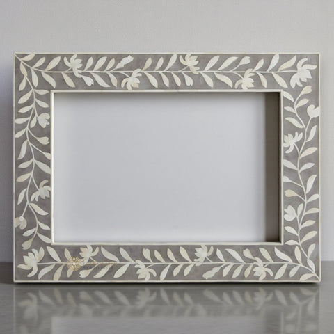 Kyra Bone Inlay Flower Wall Mirror Dusk