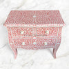 Lane Bone Inlay 3 Drawer Chest Peach 2