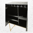 Lucienne Bone Inlay Bar Cabinet Peacock Black 2