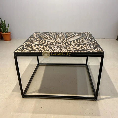 Lucienne Bone Inlay Coffee Table Black