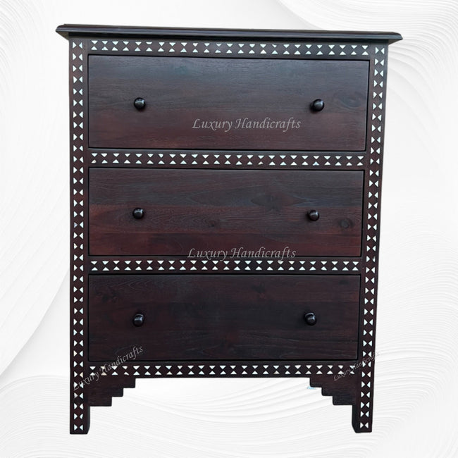 Teak Wood MOP Inlaid Dresser 1