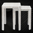 MOP Inlay Edge Nesting Table Set Grey 