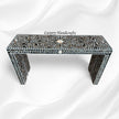 MOP Inlay Floral Console Table Black 1