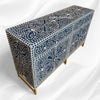 MOP Inlay Scroll Vine Buffet Navy Blue 3